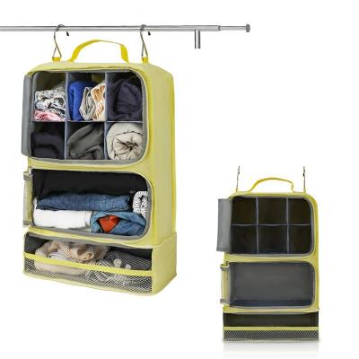 Travel Space Saver Organizer Hanging Closet Storage Bag Portable Hangi...