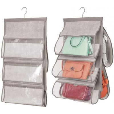 Soft Fabric Hanging Closet Rod Storage Organizer For Storing And Organ...