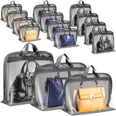 Purse Storage Bag organization for Hanging Closet with Zipper and Hand...