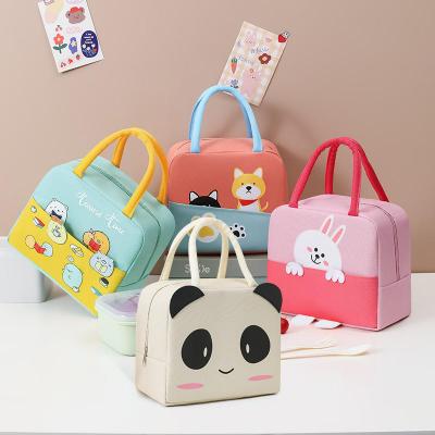Cute Animal Zipper Thermal Lunch Box Kids Bags Reusable Hand Carry Org...