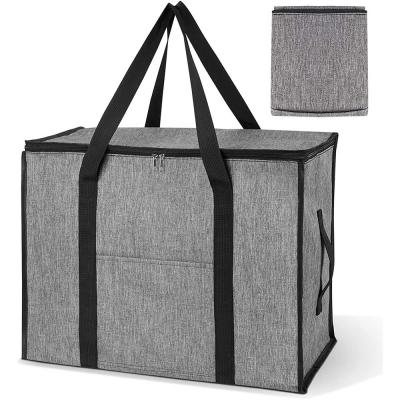 Storage Tote With Zippers & Carrying Handles Heavy-duty Oxford Fabric ...