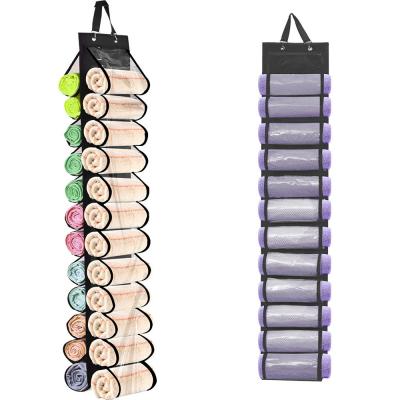 24 Roll Yoga Legging Storage Organizer Hanging Storage Bag Clothes T-s...