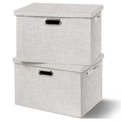Large Storage Bins with Lids Thick Decorative Storage Boxes with Close...