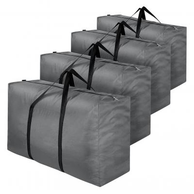 4 Pack 110l Large Clothes Storage Bag 600d Oxford Fabric Moving Bags U...