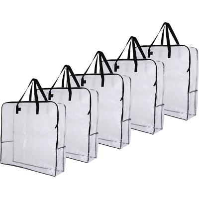 Sized Clear Storage Bag Moving Totes Durable Organizer Space Saver Bag...