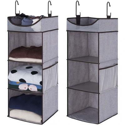 Foldable 3-shelf Storage Containers Closet Household Items Organizer W...