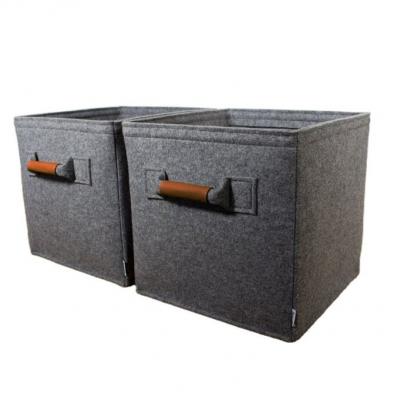 Dark Grey Felt Box With Seatbelt Handle Fit Into Expedit And Kallax,Fe...