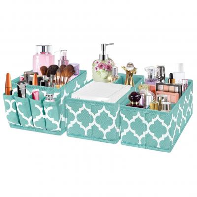 Wholesale Fabric Makeup Dresser Top Organizers Storage Small Makeup St...