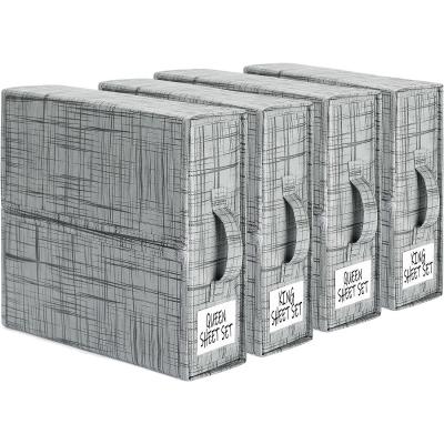 Custom Foldable Storage Box Zipper Linen Closet Organizer Bed Sheet Se...