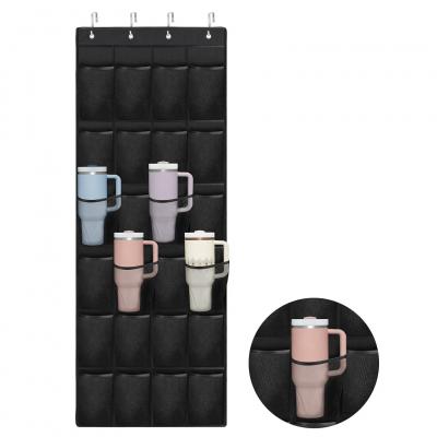 24 Pockets Large Capacity Cups Organizer Holder Portable Foldable Hang...